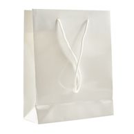 Bolsas para regalo, brillante blanco  | 20 x 25 x 8 cm 