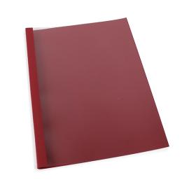 Carpetas térmicas para encuadernación A4, cartón de lino, 60 hojas, rojo | 6 mm | 230 g/m²