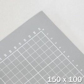 Almohadilla de corte XXL, 150 x 100 cm, superficie autocurativa, cuadrícula gris/gris