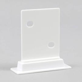 Soporte base para repisas de cartón ondulado, versión plana, 2 piezas, blanco 
