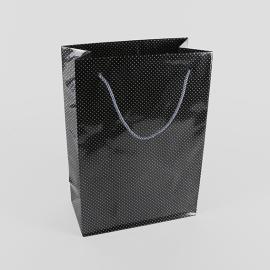 Bolsas para regalo con puntos, 20 x 28 x 10 cm, negro 