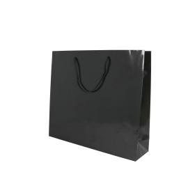Bolsas para regalo, 40 x 35 x 10 cm, negro brillante 