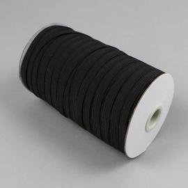 Gomas elásticas de cierre en rollo, 8 mm, negro (rollo con 90 m) 