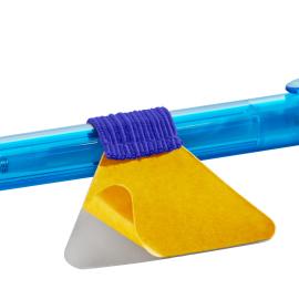 Soporte para lápices con sujeción elástica, autoadhesivos, azul de tonalidad media 