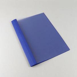 Carpeta con ojales A4, cartón de cuero, 120 hojas, azul | 12 mm