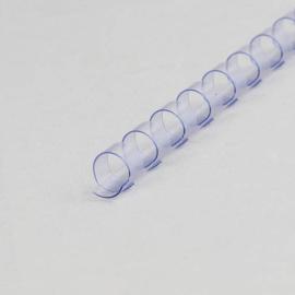 Espirales para encuadernar de plástico A4, redondo 10 mm | transparente