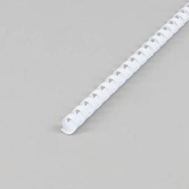 Espirales para encuadernar de plástico A4, redondo 12 mm | blanco