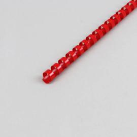 Espirales para encuadernar de plástico A4, redondo 12 mm | rojo