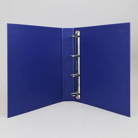 Carpetas con anillas A4 con compartimentos exteriores 4 Mecanismo de anillas en O  | 25 mm | azul