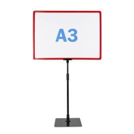 Marcos para poster con base y soporte (set) A3 | rojo