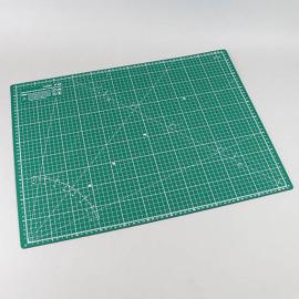 Almohadilla de corte, A2, 600 x 450 mm, autocurativa, con cuadrícula, verde/negro 