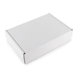 Cajas troqueladas, A4 PLUS, 34 x 23 x 7,8 cm, solapas a los lados, cierre de seguridad 