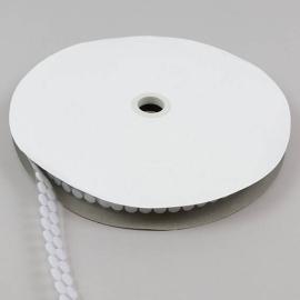 Puntos de sujeción por contacto en rollo, gancho + bucle separados 10 mm | blanco | bucle