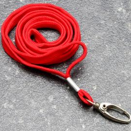 Lanyard, 10 mm de ancho rojo | con clip mosquetón