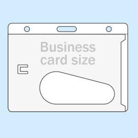 Fundas para credenciales para formato de tarjeta bancaria, plástico duro, con agujeros redondos y agujero oblongo 
