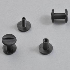 Tornillos plásticos para encuadernar, 13 mm | negro