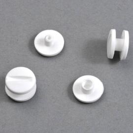 Tornillos plásticos para encuadernar, 3.5 mm | blanco