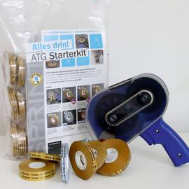 Kit inicial con portarrollos manual ATG-900 y 12 rollos de cinta adhesiva 