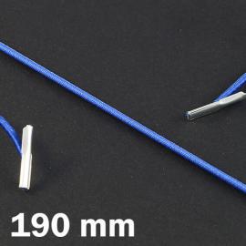 Gomas elásticas de cierre de 190 mm con 2 herretes, azul de tonalidad media 
