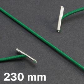 Gomas elásticas de cierre de 230 mm con 2 clavijas, verde 