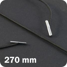 Gomas elásticas de cierre de 270 mm con 2 clavijas, negro 