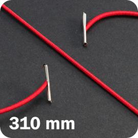 Gomas elásticas de cierre de 310 mm con 2 clavijas, rojo 