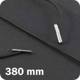 Gomas elásticas de cierre de 380 mm con 2 clavijas, negro 