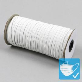Gomas elásticas de cierre en rollo, 5 mm, blanco (rollo de 130 m) 