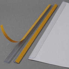 Tiras de sujeción A4, transparente, autoadhesivos, 3-4 mm 