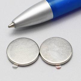 Imanes de neodimio con forma de disco, muy autoadhesivos (3M 4920), 15 mm x 1,5 mm, N35 