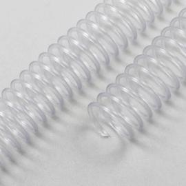 Espirales de plástico, A5, 4:1 Teilung, transparente, 12 mm