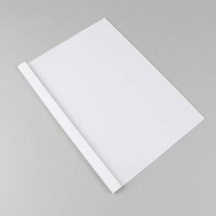 Carpetas térmicas para encuadernación A4, cartón de lino, 40 hojas, blanco | 4 mm  | 250 g/m²