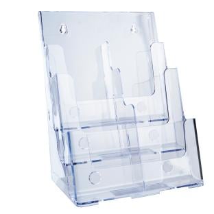 Portafolletos DIN largo vertical, 6 compartimentos, transparente 
