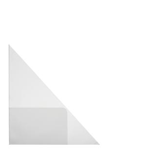 Sobres triangulares con sobres para tarjetas de visita, autoadhesivos, lámina de PP, transparentes 150 x 150 mm – izquierda