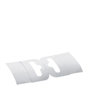 Colgador de agujero de suspensión europeo, 50 x 50 mm, flexible, dos superficies adhesivas (rollo con 500 unidades) 