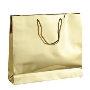 Bolsas para regalo, 40 x 35 x 10 cm, dorado brillante 