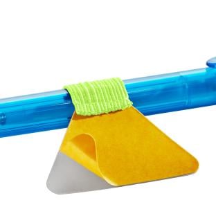 Soporte para lápices con sujeción elástica, autoadhesivos, amarillo neón 