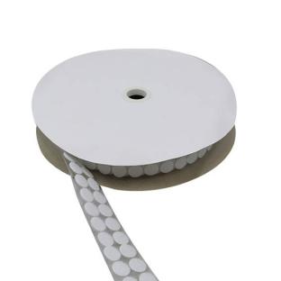 Puntos de sujeción por contacto en rollo, bucle | 16 mm | blanco