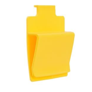 Clips para caja de cartón, plástico, amarillo 