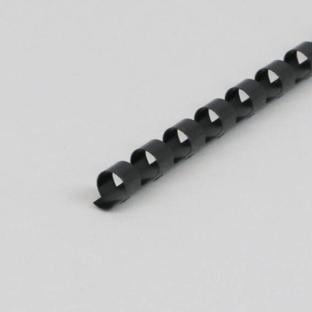 Canutillos de plástico A4, redondos 8 mm | negro