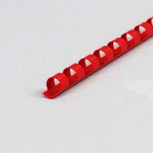 Canutillos de plástico A4, redondos 8 mm | rojo