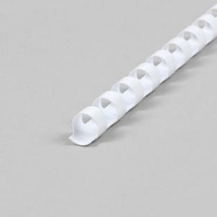 Espirales para encuadernar de plástico A4, redondo 10 mm | blanco