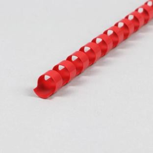 Canutillos de plástico A4, redondos 10 mm | rojo