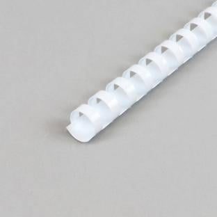 Espirales para encuadernar de plástico A4, redondo 16 mm | blanco