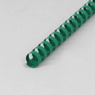 Espirales para encuadernar de plástico A4, redondo 16 mm | verde