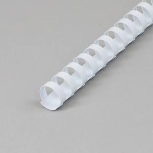 Espirales para encuadernar de plástico A4, redondo 19 mm | blanco