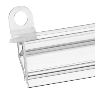 Colgadores para tiras de sujeción de plástico plegables, con agujero redondo transparente