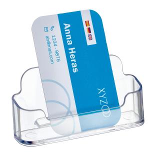 Soporte para tarjetas de visita, 1 compartimento, formato apaisado, transparente 