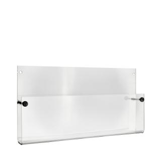 Portafolletos de pared A4 horizontal en acrílico, transparente 