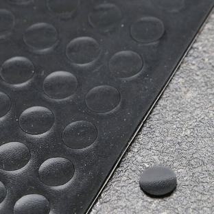 Amortiguador elástico, Disco, autoadhesivo 8 mm | negro